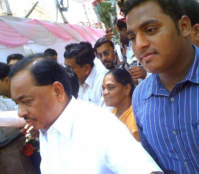 With Industrial Minister Narayan Rane (2012)